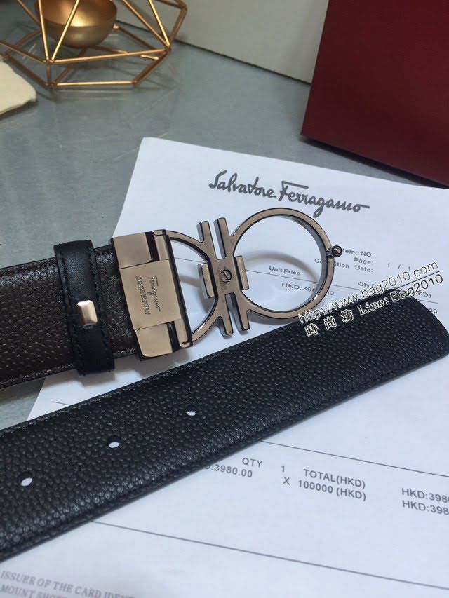 菲拉格慕男士皮帶 Ferragamo雙面牛皮腰帶  jjp2173